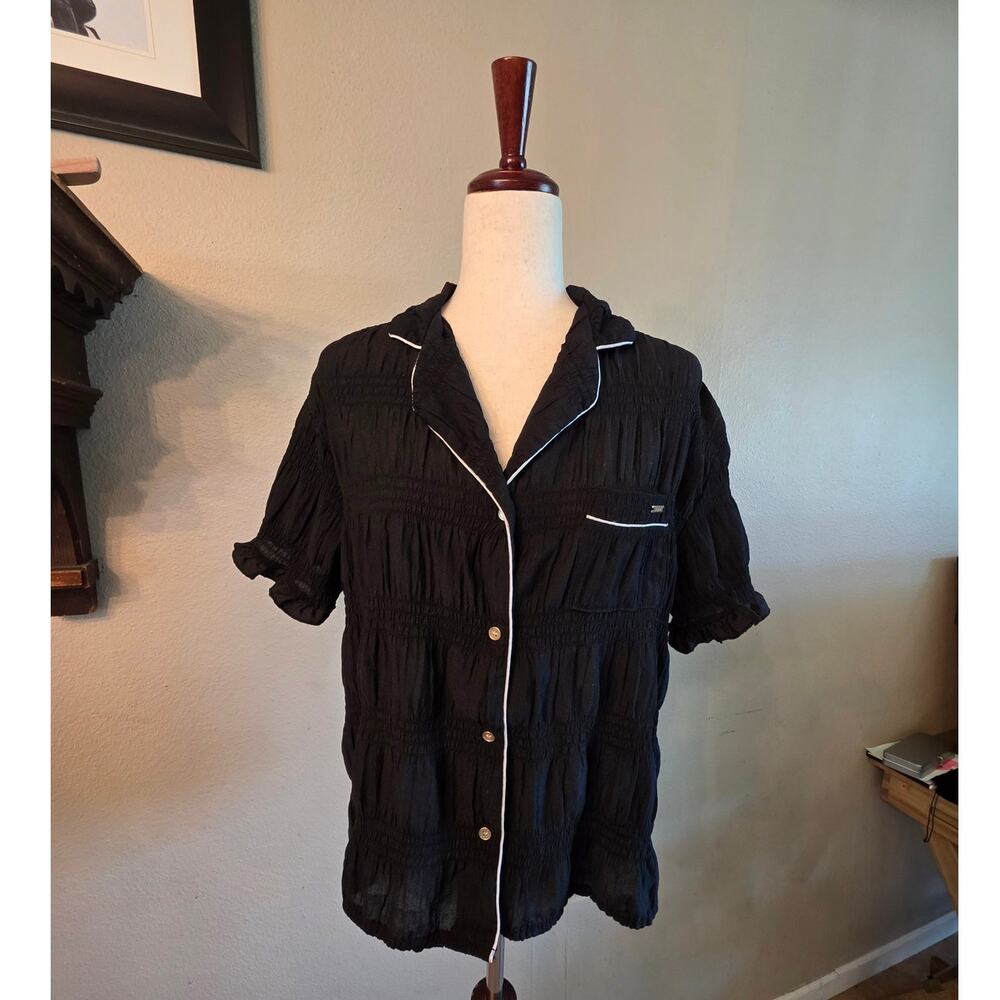 Jason Wu Women's Black Smocked Top SZ Medium